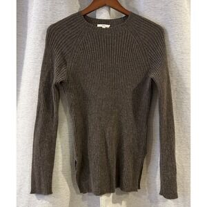 Nap‎ Loungewear Sweater Pullover Small Brown Ribbed 100% Cashmere Brown Womens